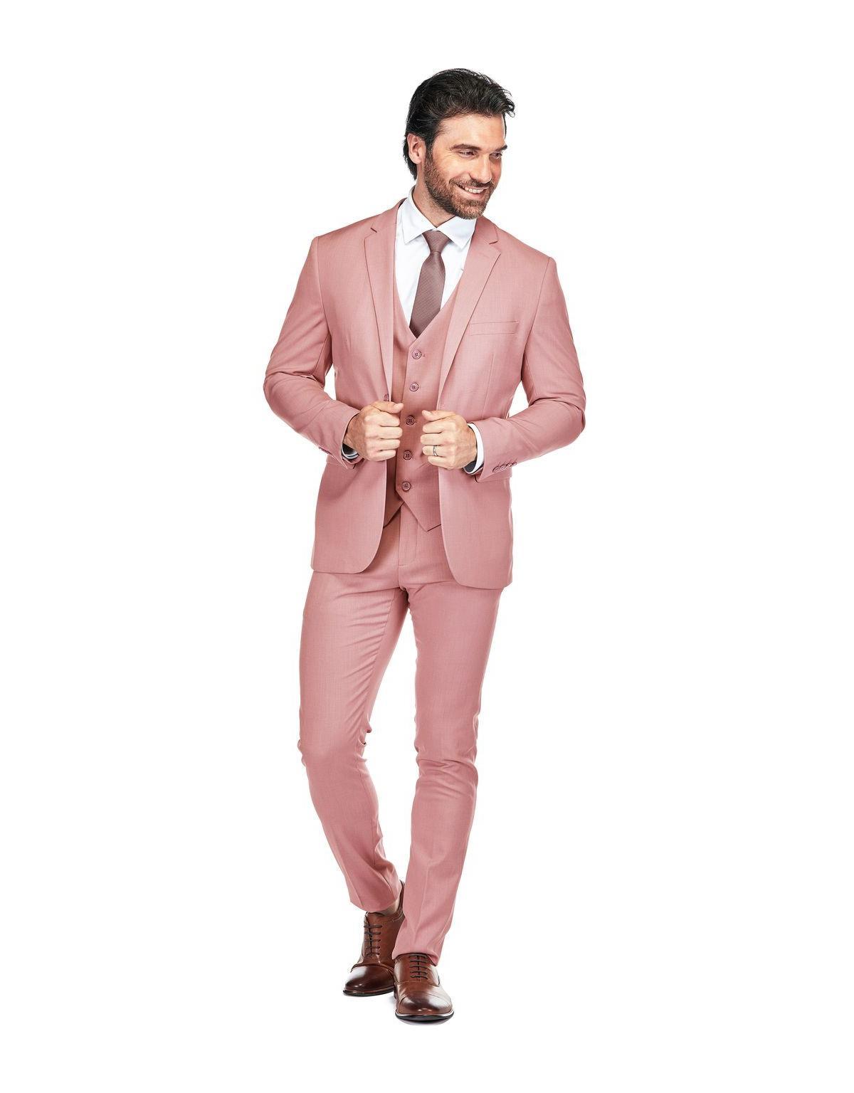 Gino Vitale Mens Skinny Fit Stretch 3-Piece Suit Product Image