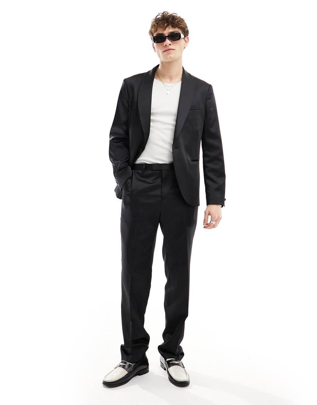 Twisted Tailor draco suit pants in black Product Image