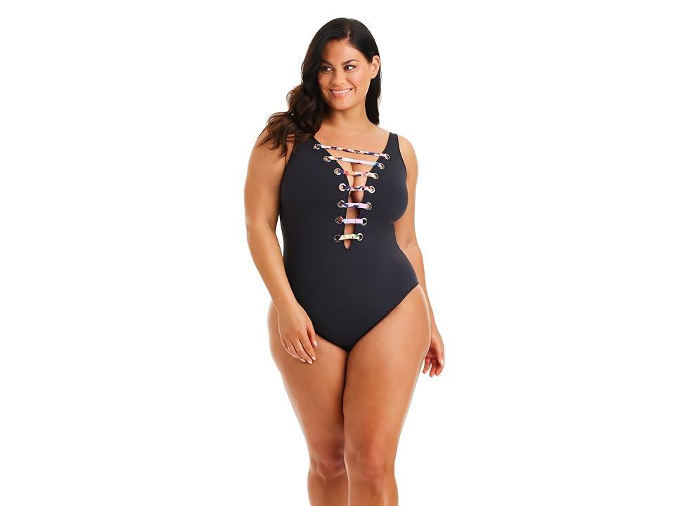 Rod Beattie Party Animal Plunge Neck One-Piece Swimsuit Product Image