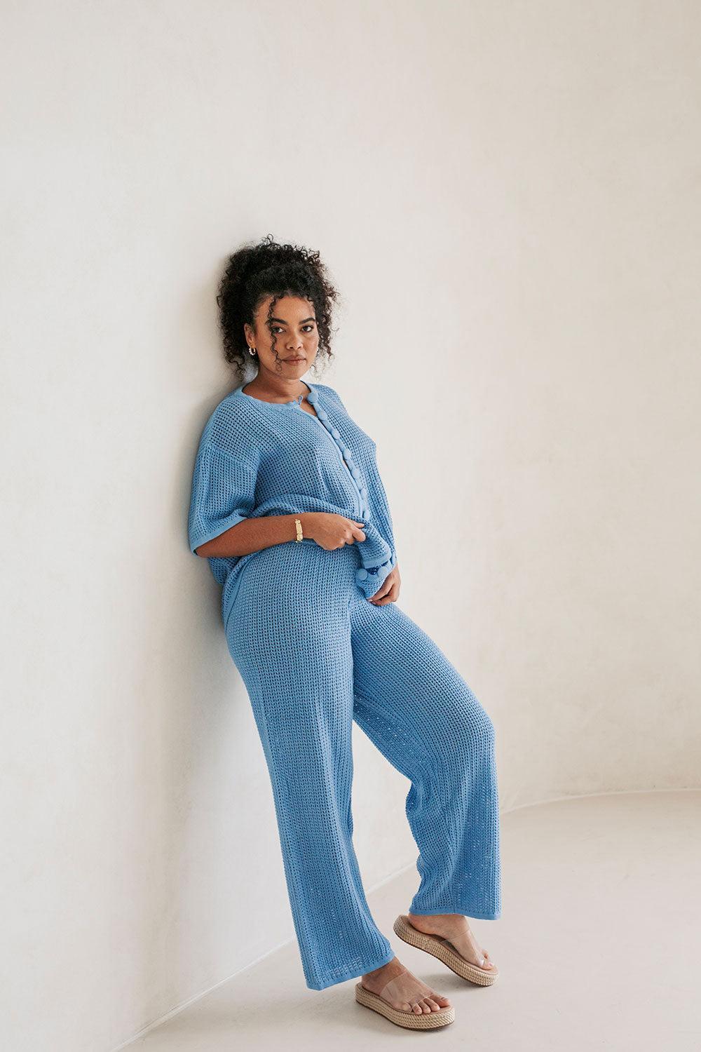 Zayna Pants - Blue Product Image