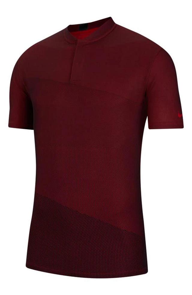 Tiger Woods Dri-fit Short Sleeve Golf Polo In Gym Red/team Red/black Product Image