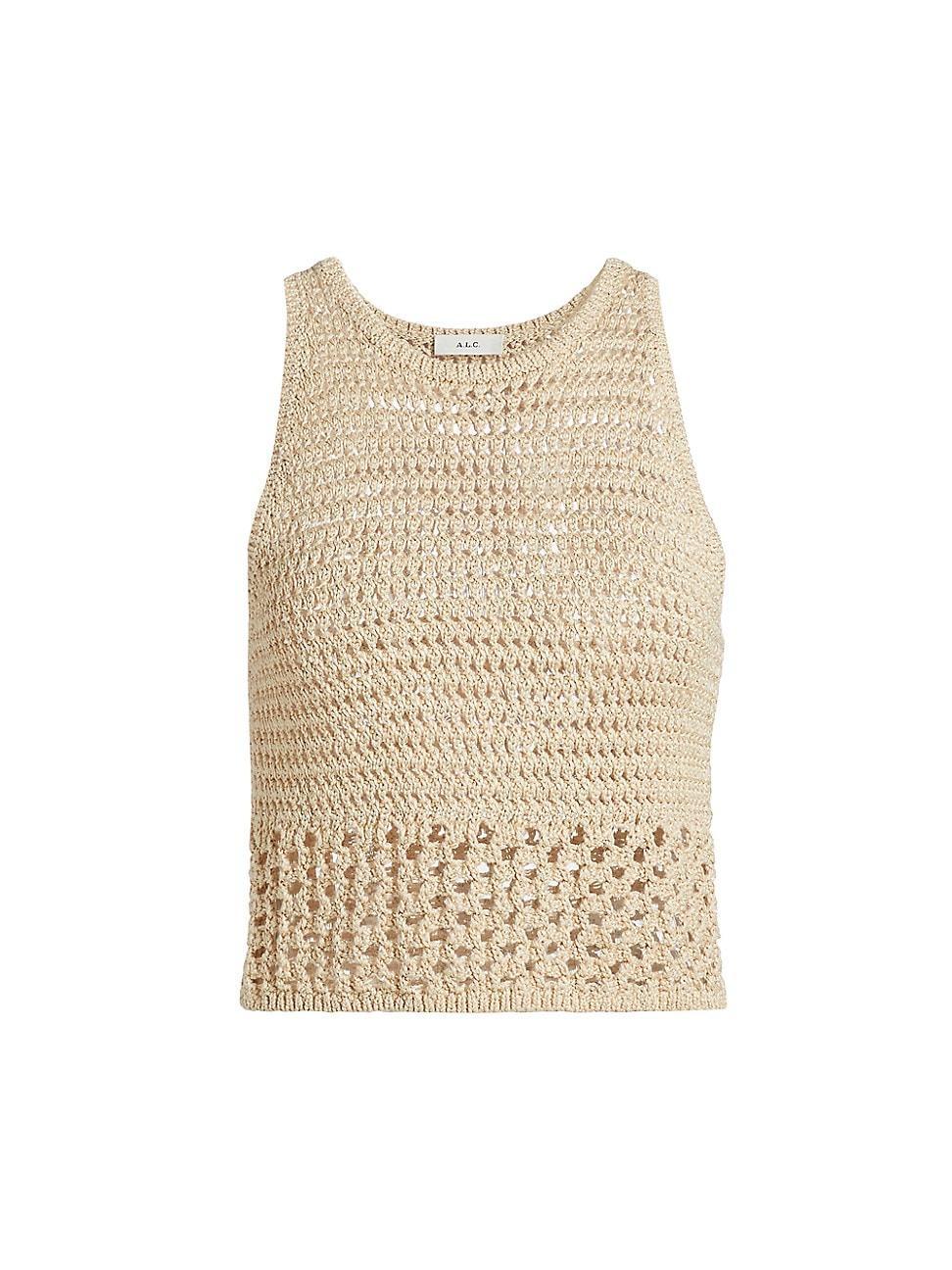 Womens Brayden Crochet Crop Tank product image