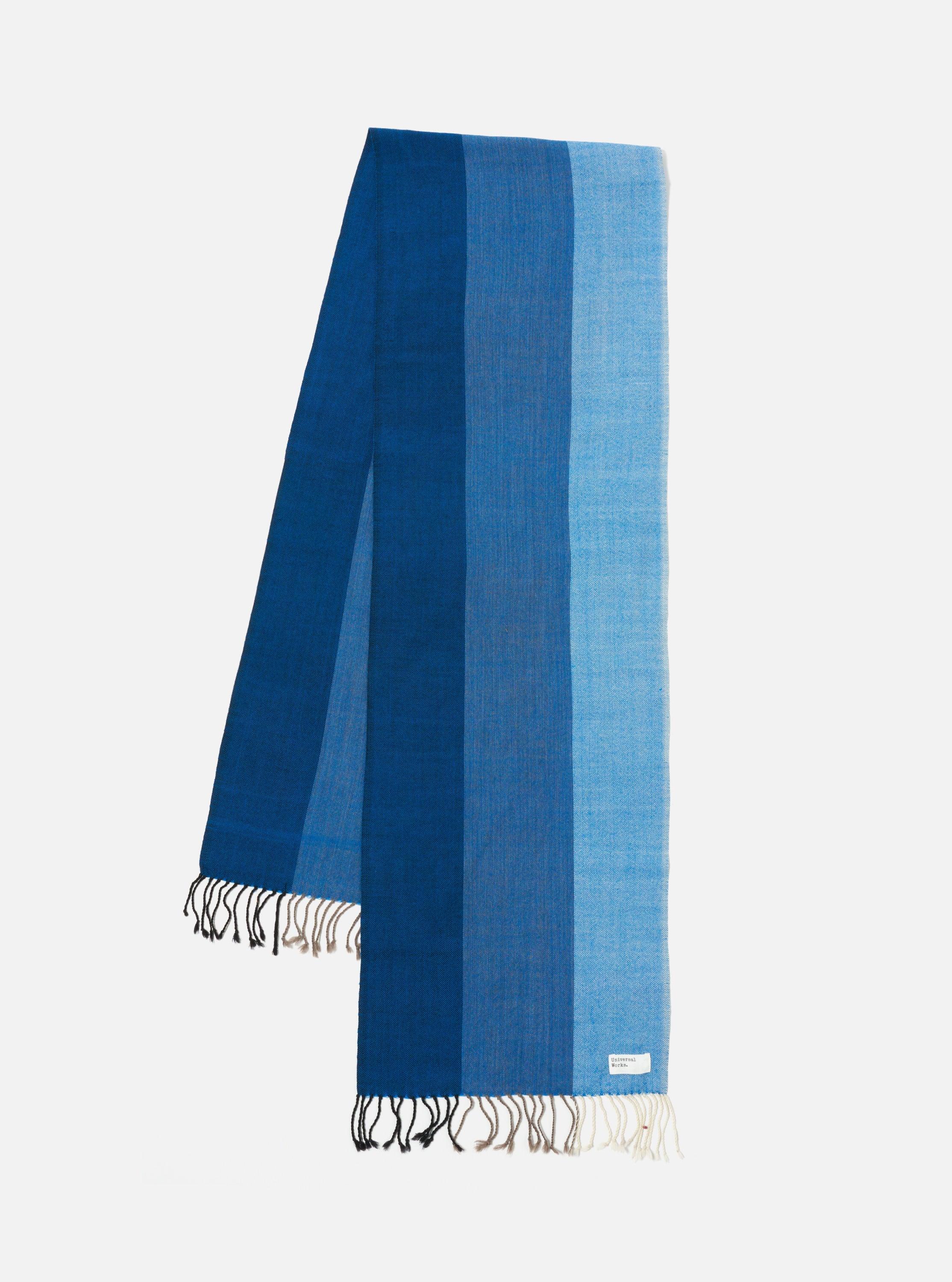 Universal Works Wool Scarf in Blue Merino Wool Product Image