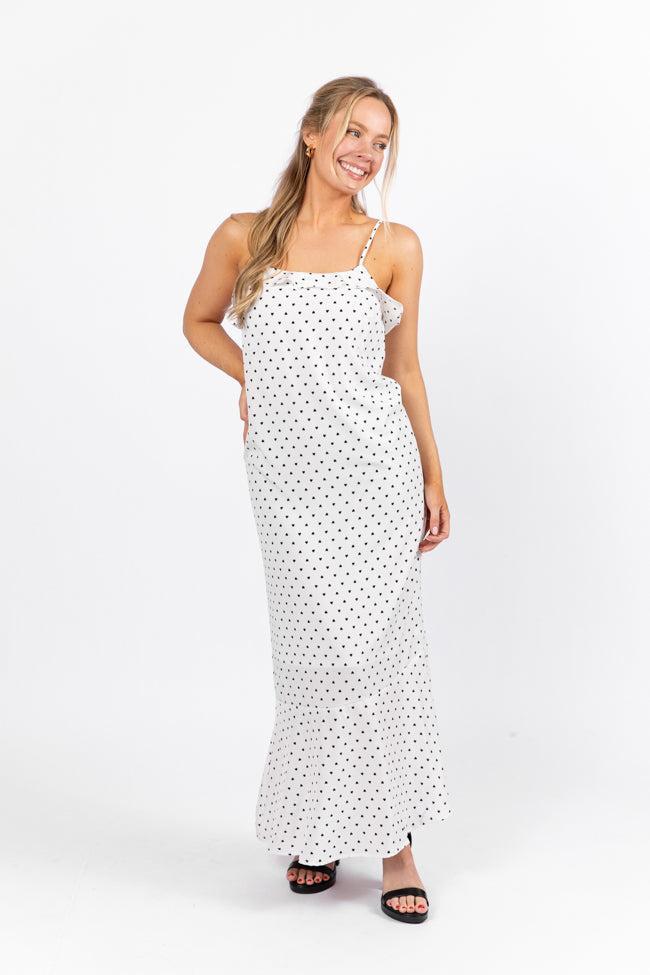 Hold Me Close To Your Heart Print Ivory Midi Dress SALE Product Image