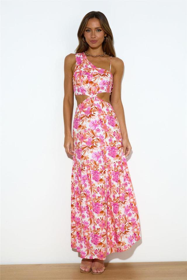 Lover Of Print Maxi Dress Pink Product Image