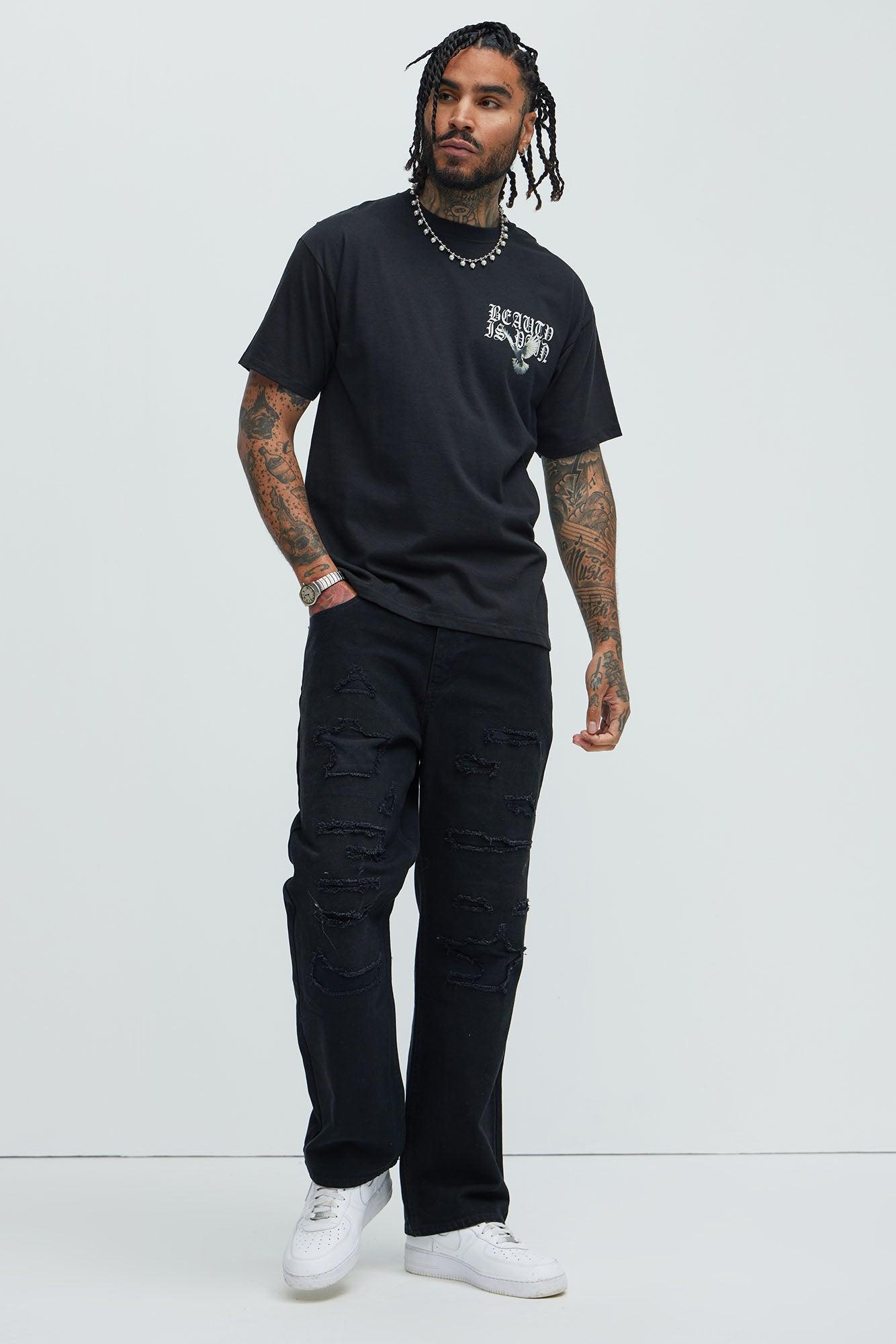 Beauty Is Pain Short Sleeve Tee - Black Product Image