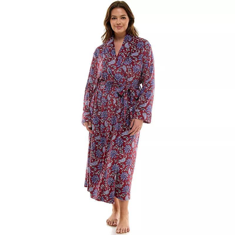 Plus Size Croft & Barrow Velour Robe, Womens Product Image