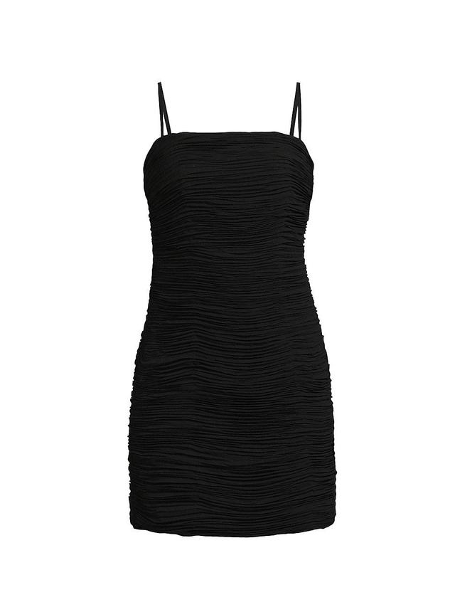 Womens Elettra Plisse Sleeveless Minidress Product Image