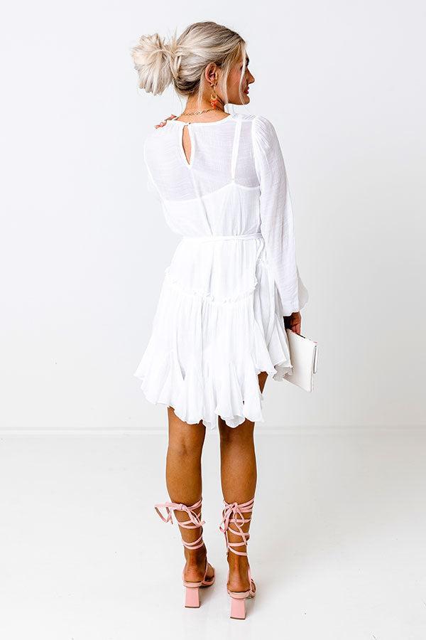 Made To Twirl Ruffle Dress In White Product Image