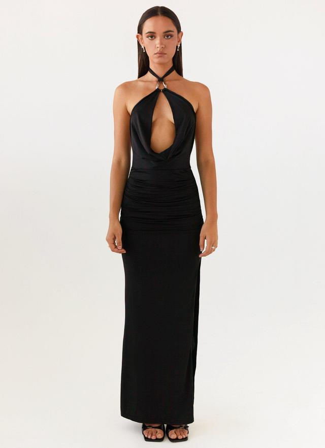 Samara Halterneck Maxi Dress - Black Product Image