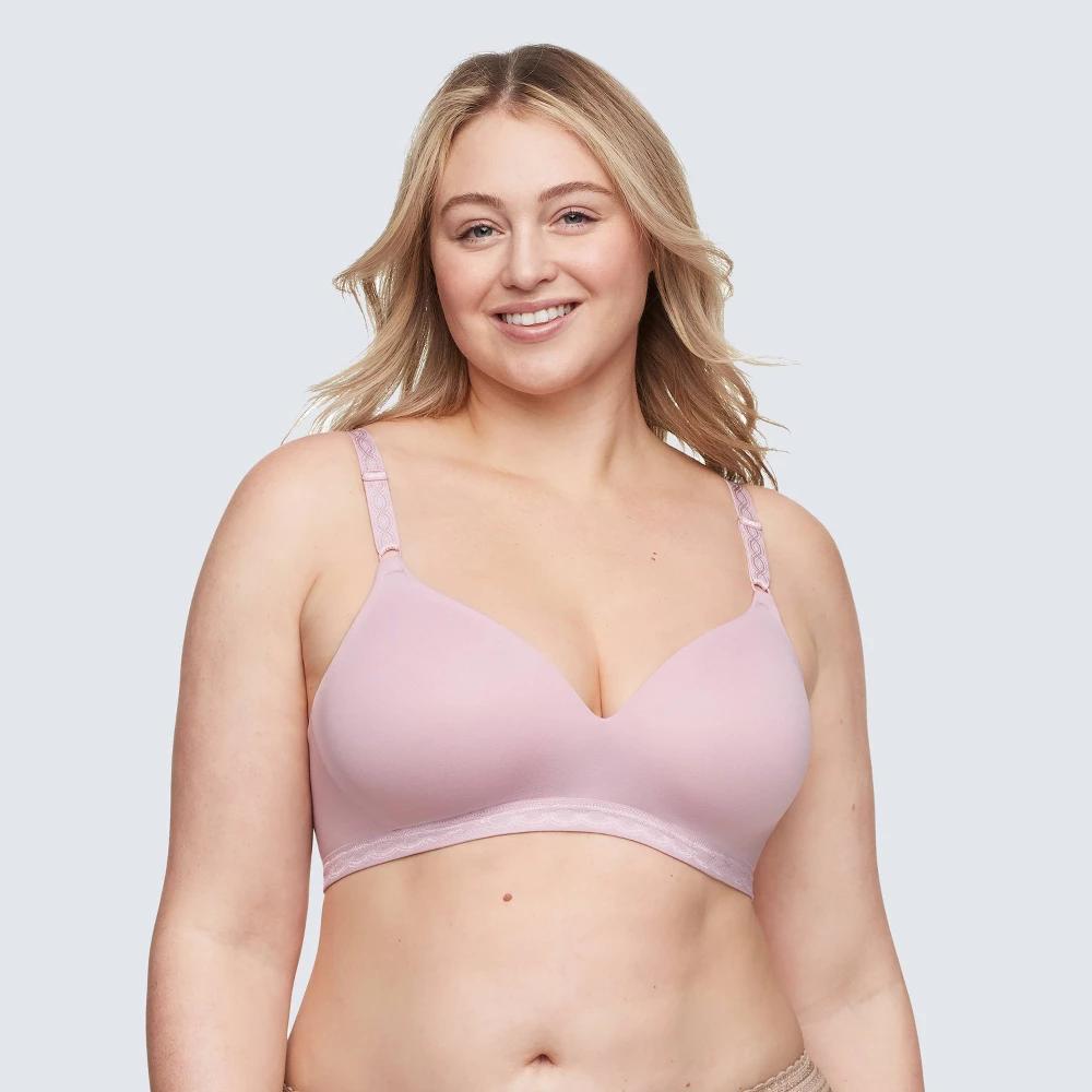 Simply Perfect by Warners Womens Supersoft Wirefree Bra - Mauve 34A Product Image