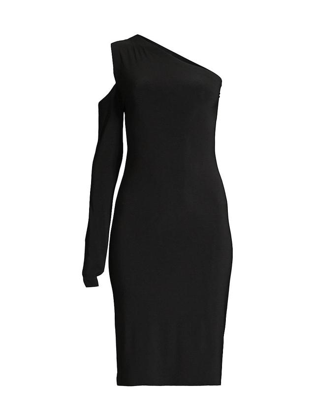 Norma Kamali One-Shoulder One Sleeve Dress Product Image