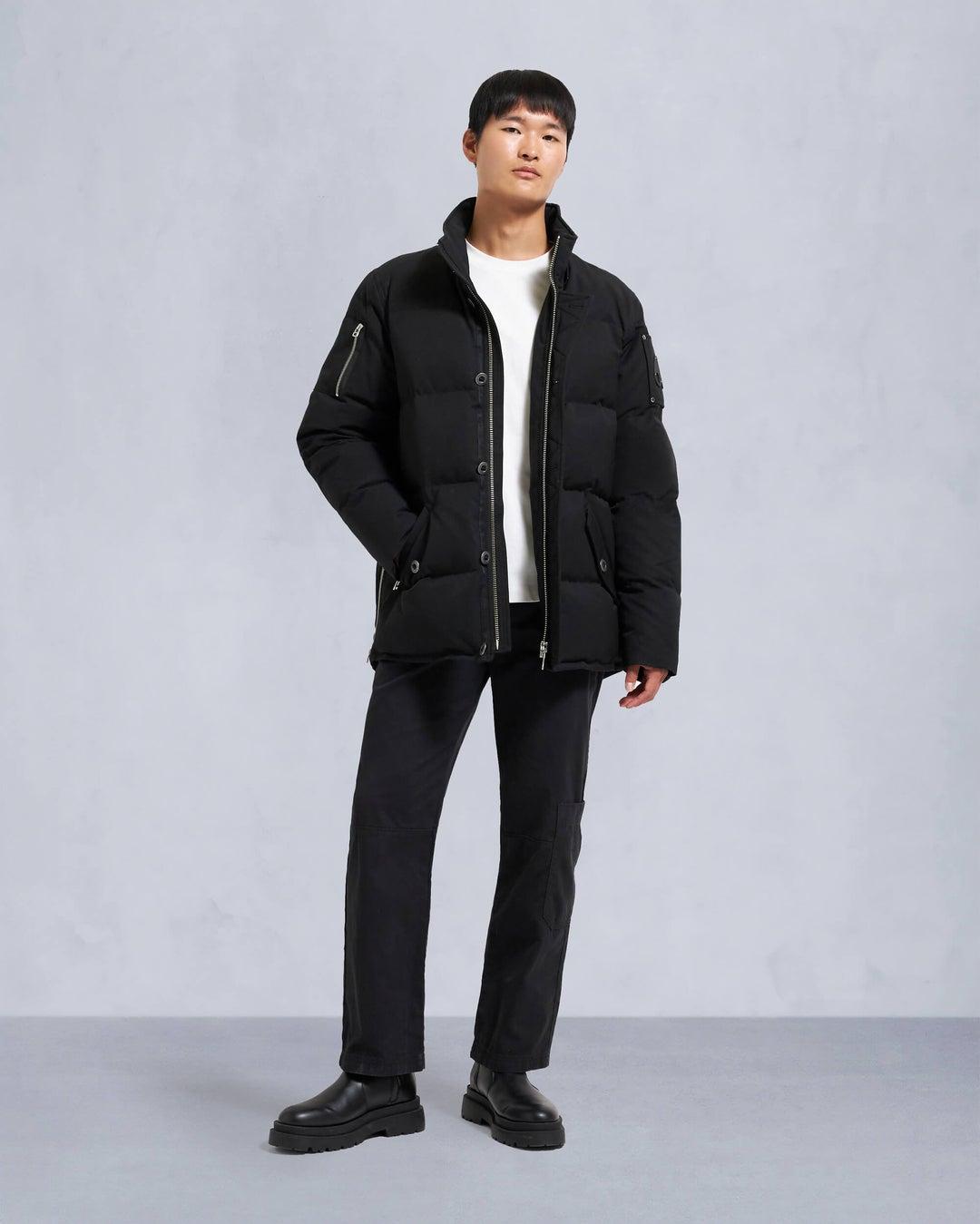 Moose Knuckles Mens Original 3Q Jacket in Black with Black Shearling Product Image