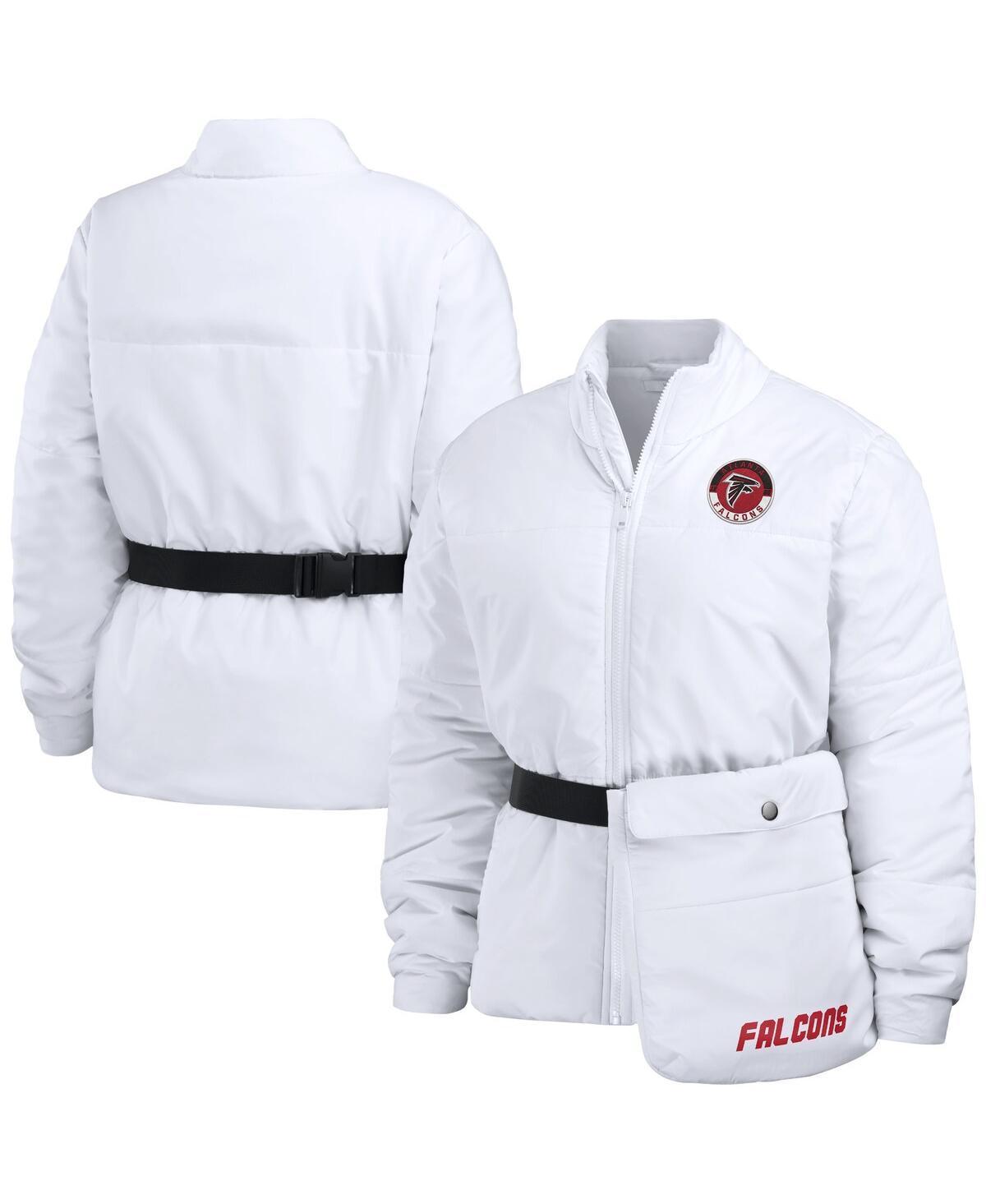 Womens Wear by Erin Andrews White Atlanta Falcons Packaway Full-Zip Puffer Jacket Product Image