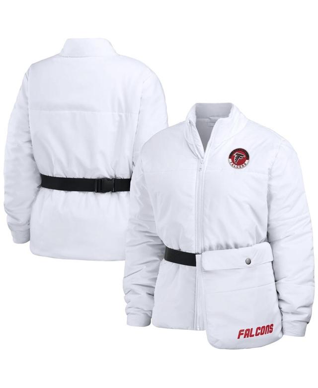 Womens Wear by Erin Andrews White Atlanta Falcons Packaway Full-Zip Puffer Jacket Product Image