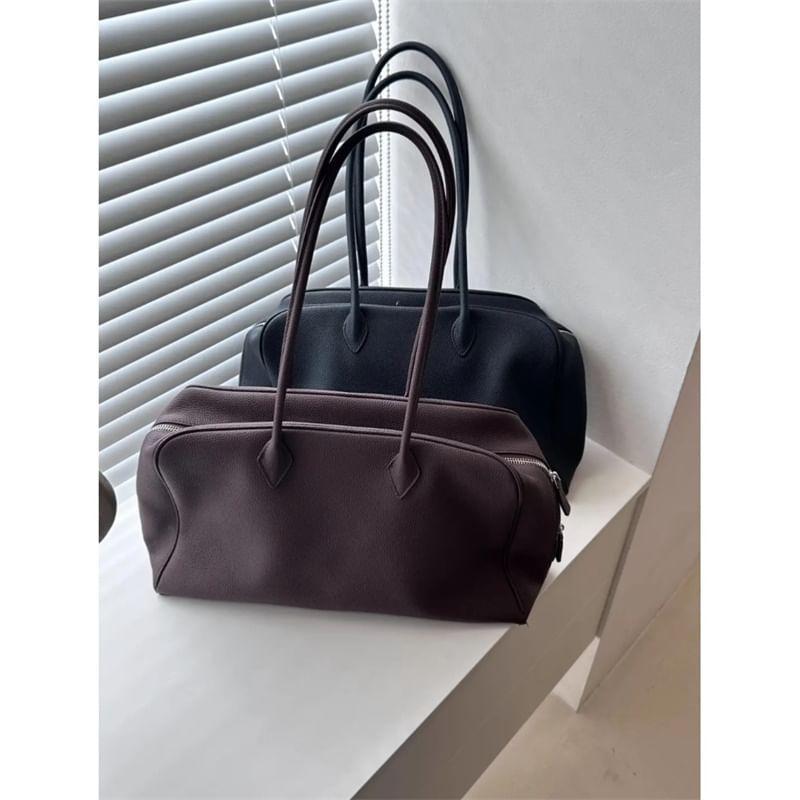 Faux Plain Leather Carryall Bag Product Image