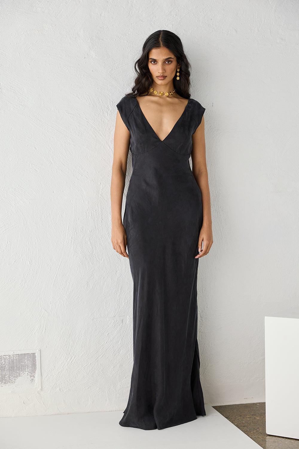 Valya Maxi Dress Black Product Image