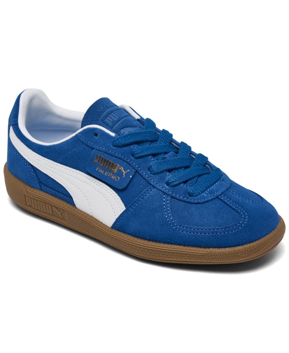 Puma Womens Palermo Leather Casual Sneakers from Finish Line - Light Blue Product Image