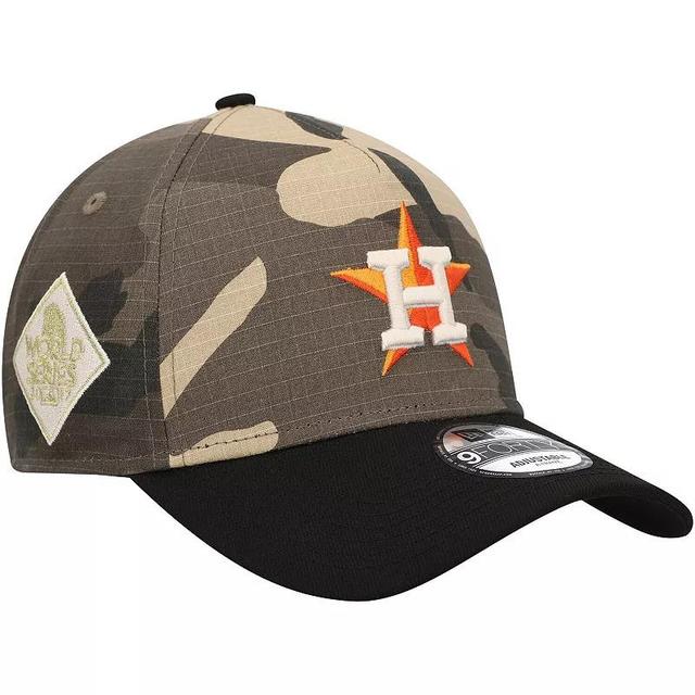 Mens New Era Houston Astros Camo Crown A-Frame 9FORTY Adjustable Hat Product Image