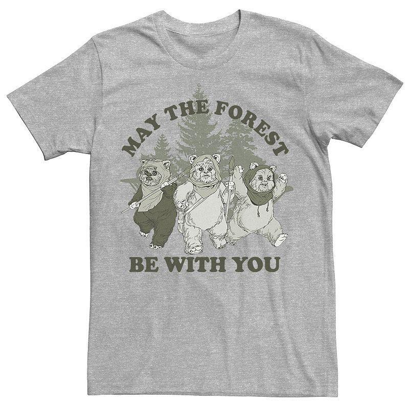 Mens Star Wars Ewoks May The Forest Be With You Tee Athletic Grey Product Image