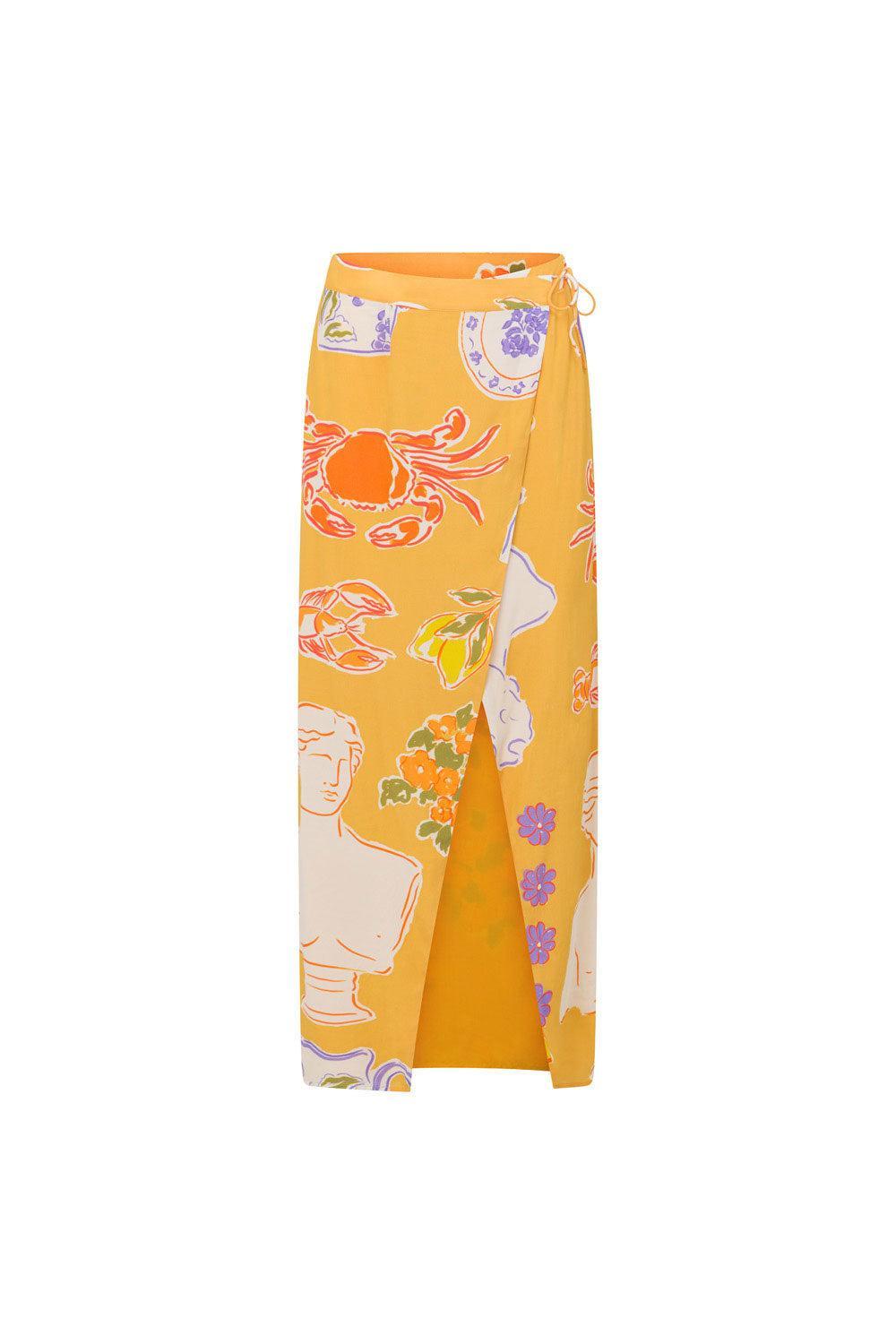 Leonie Wrap Skirt - Ciao Yellow Product Image