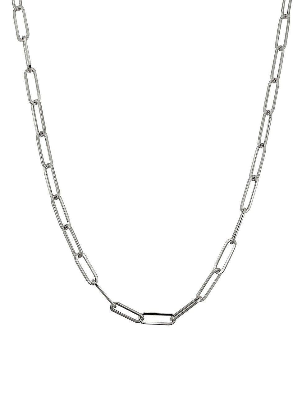 Womens 14K White Gold Venice Link Choker Product Image