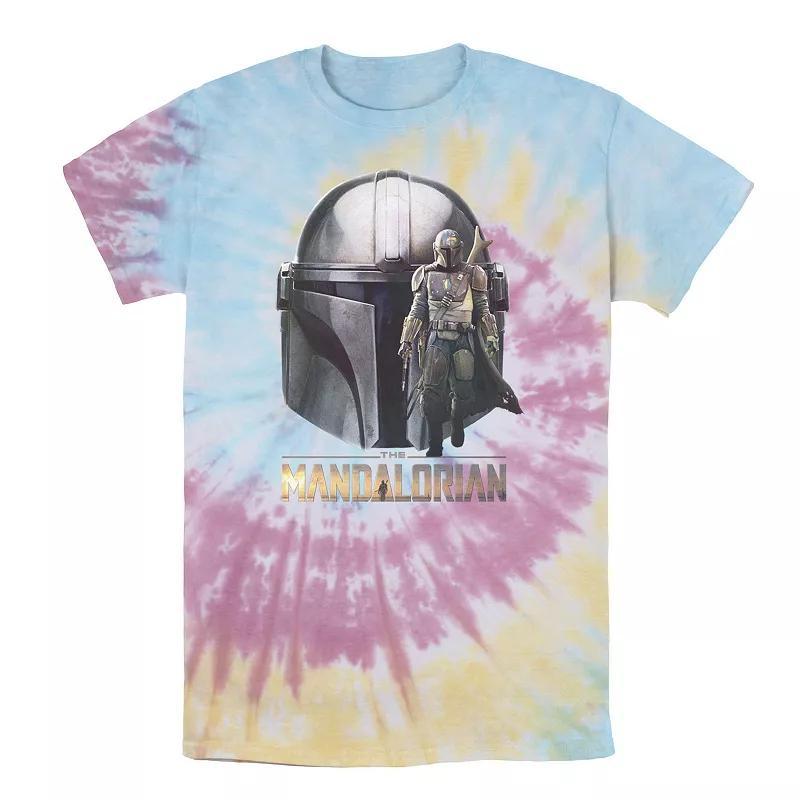 Mens Star Wars The Mandalorian Helmet Portrait Mashup Tee, Boys Product Image