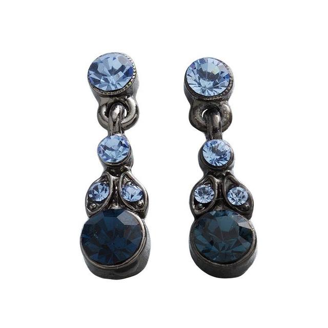 1928 Jet Blue Simulated Crystal Drop Earrings, Women's - Size: One Size Product Image