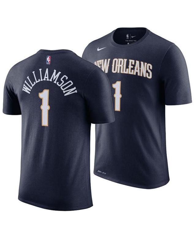 Mens Zion Williamson Navy New Orleans Pelicans 2019,2020 Name & Number Performance T-shirt Product Image