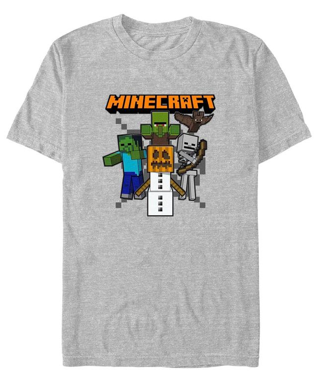 Fifth Sun Mens Minecraft Pumpkin King Short Sleeves T-shirt Product Image