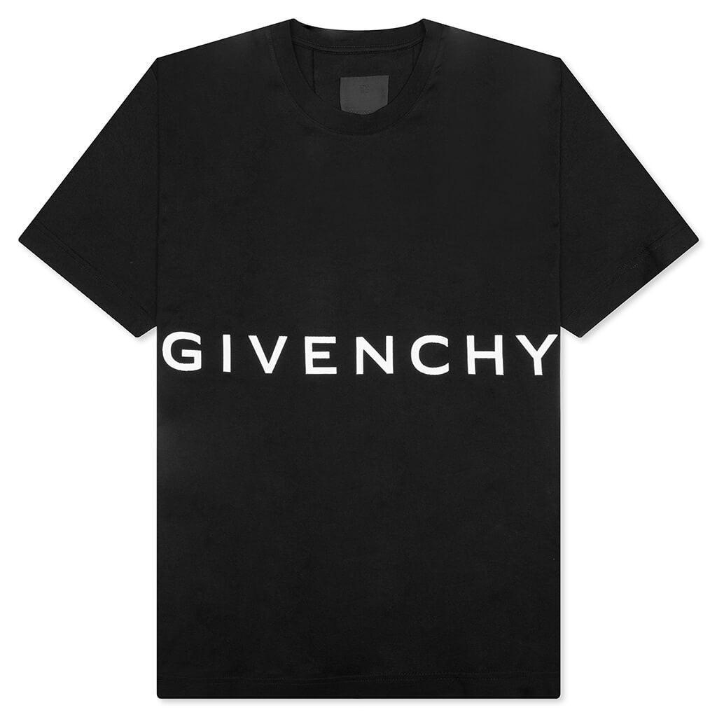 Oversized Fit Reverse Logo T-shirt - Black Male Product Image