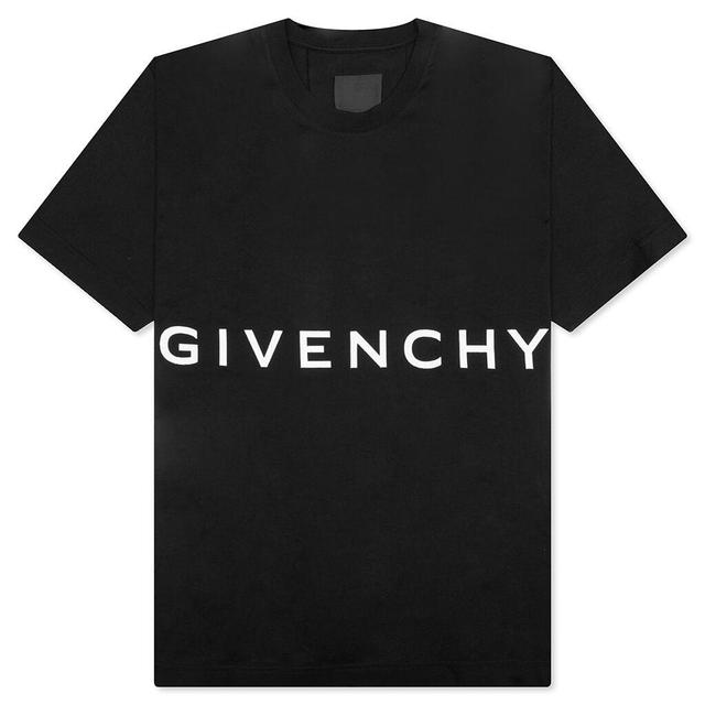 Oversized Fit Reverse Logo T-shirt - Black Male Product Image