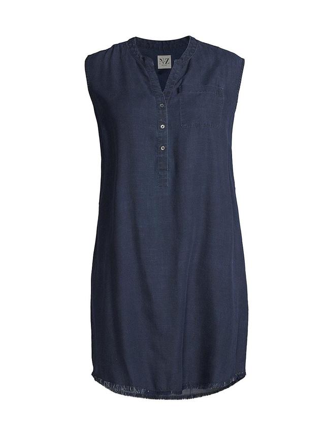 Womens Chambray Sleeveless Minidress Product Image