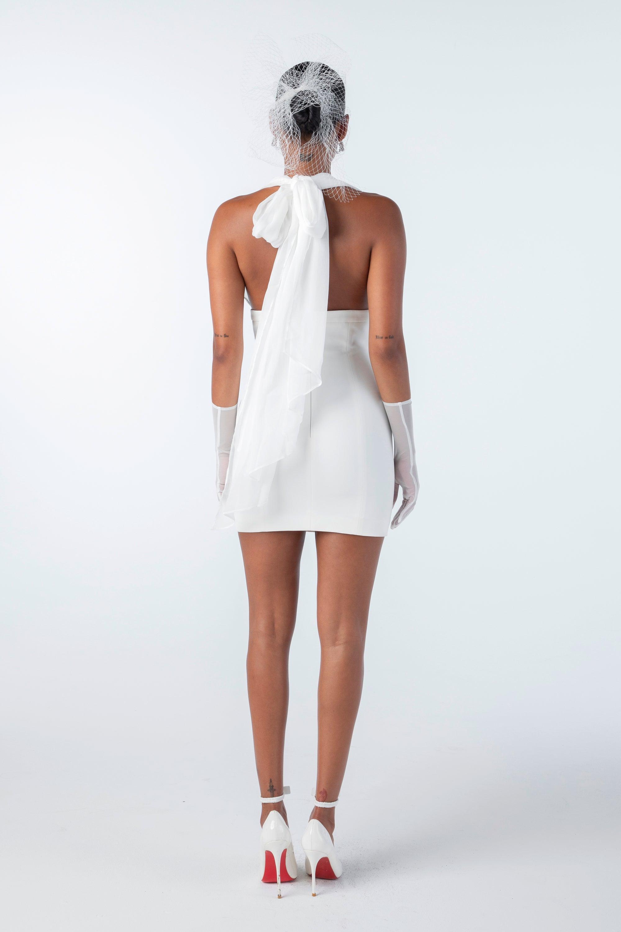 Melinda Dress (White) Product Image