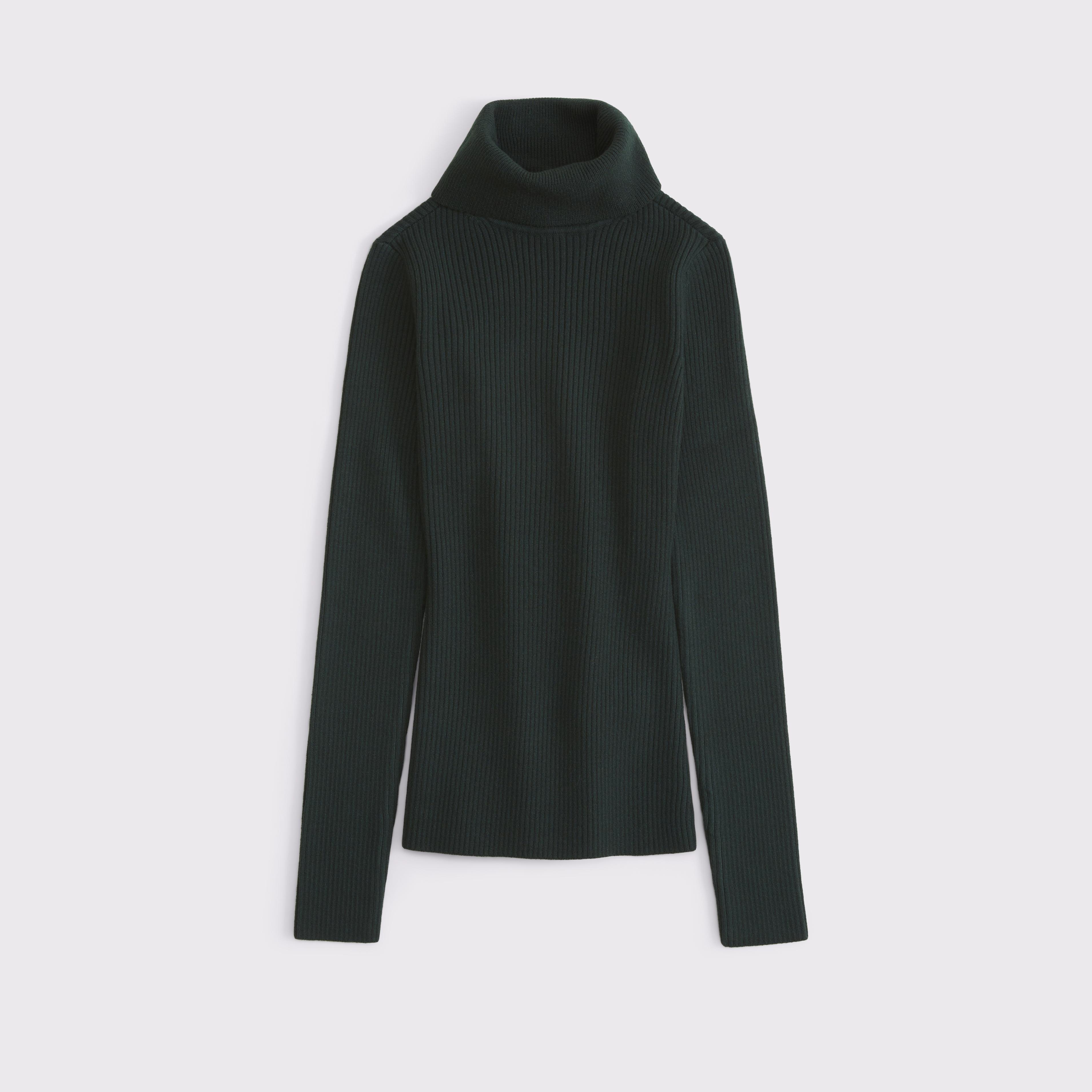 LuxeLoft Slim Ribbed Turtleneck Top Product Image