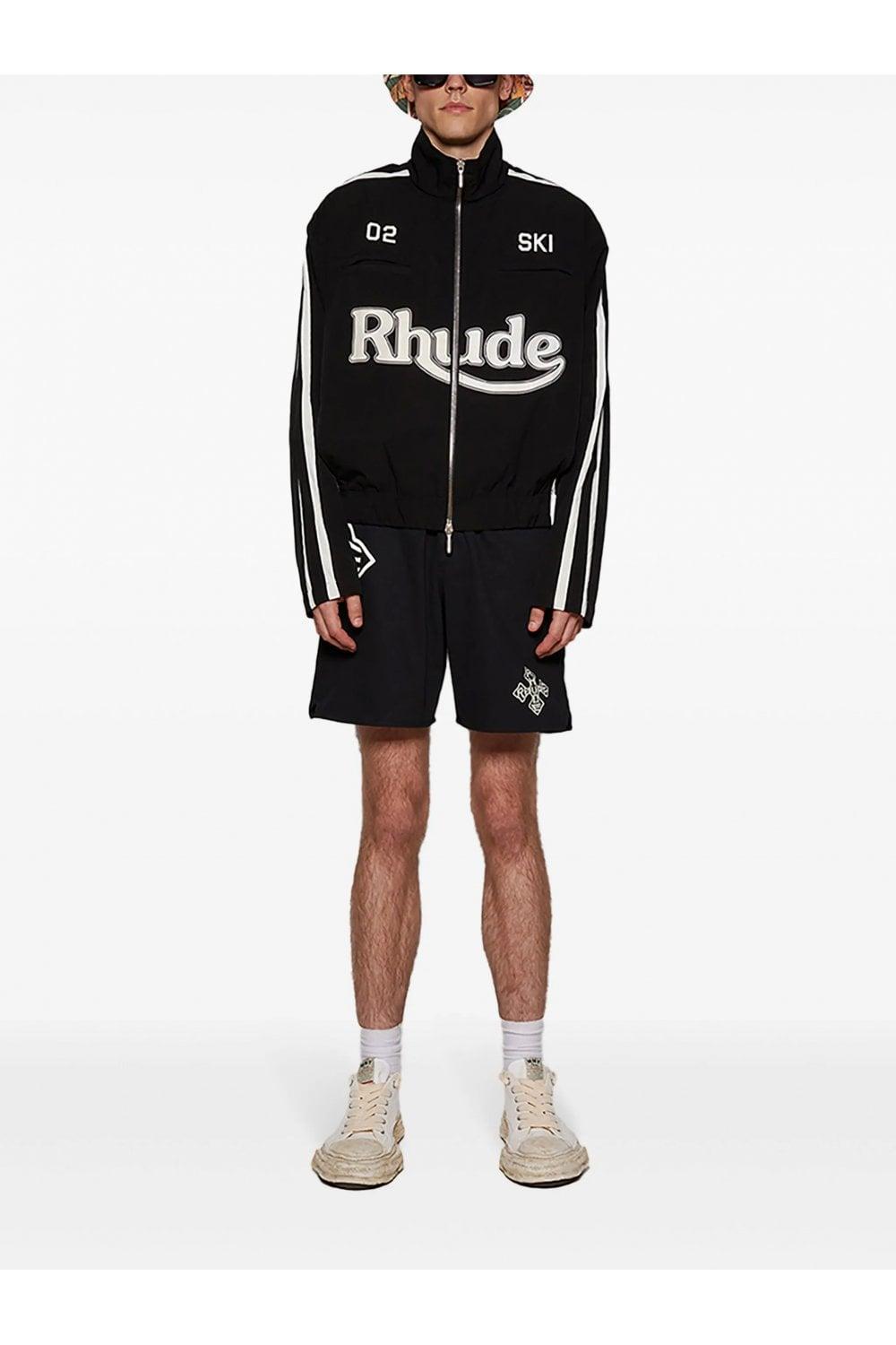 RHUDE Cross Logo Twill Shorts In Black Product Image