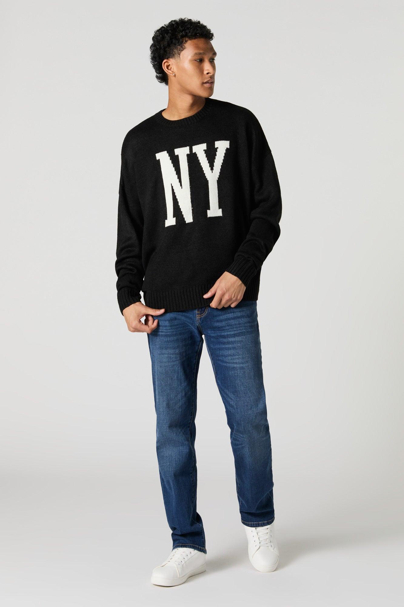 NY Jacquard Knit Relaxed Sweater Male Product Image