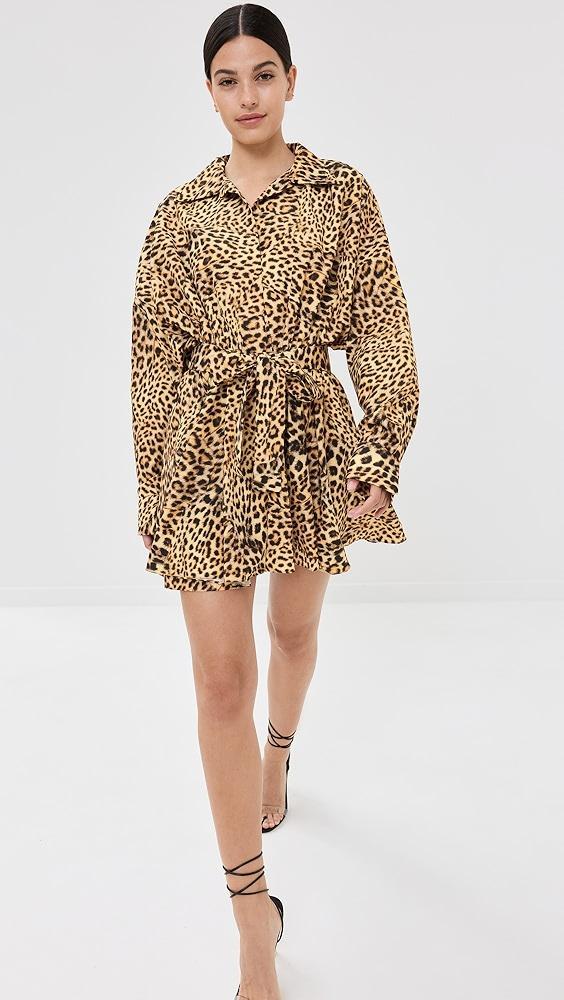 Norma Kamali Super Oversized Flared Mini Dress | Shopbop Product Image