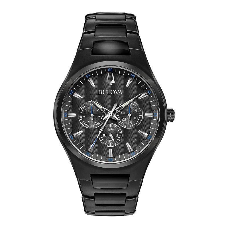 Bulova Mens Classic Black Stainless Steel Watch - 98C129 Product Image