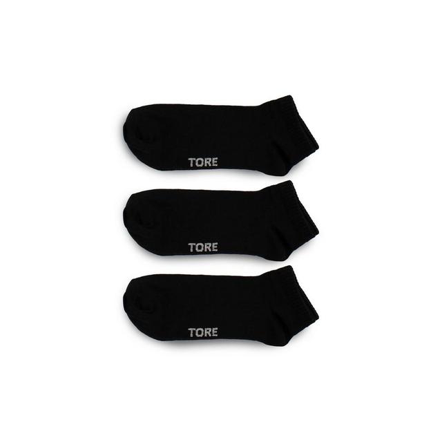 TORE Totally Recycled Mens Low Cut Athletic Socks 3pk - Banyan Black 7-12 Product Image