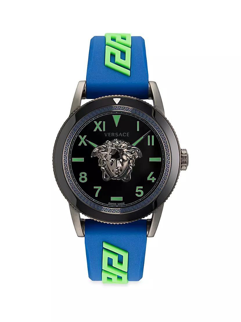 Palazzo Gunmetal Greca Silicone Watch Product Image