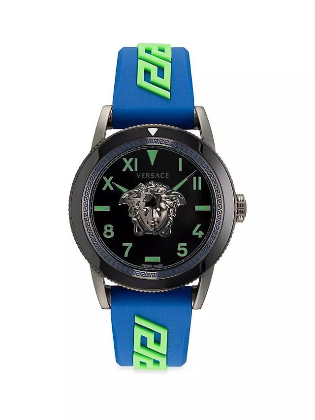 Palazzo Gunmetal Greca Silicone Watch Product Image