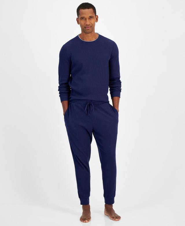 Club Room Mens Waffle Long-Sleeve T-Shirt & Pajama Pant Set, Created for Macys Product Image