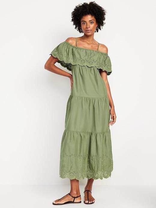 Cold Shoulder Maxi Swing Dress Product Image