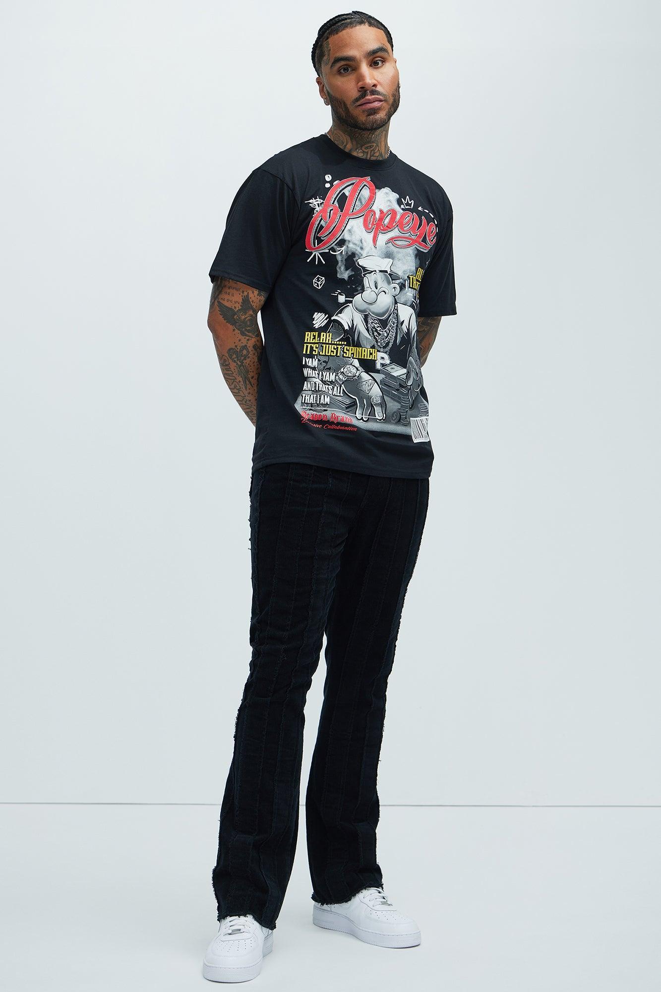 Popeye Pushin P Short Sleeve Tee - Black Product Image