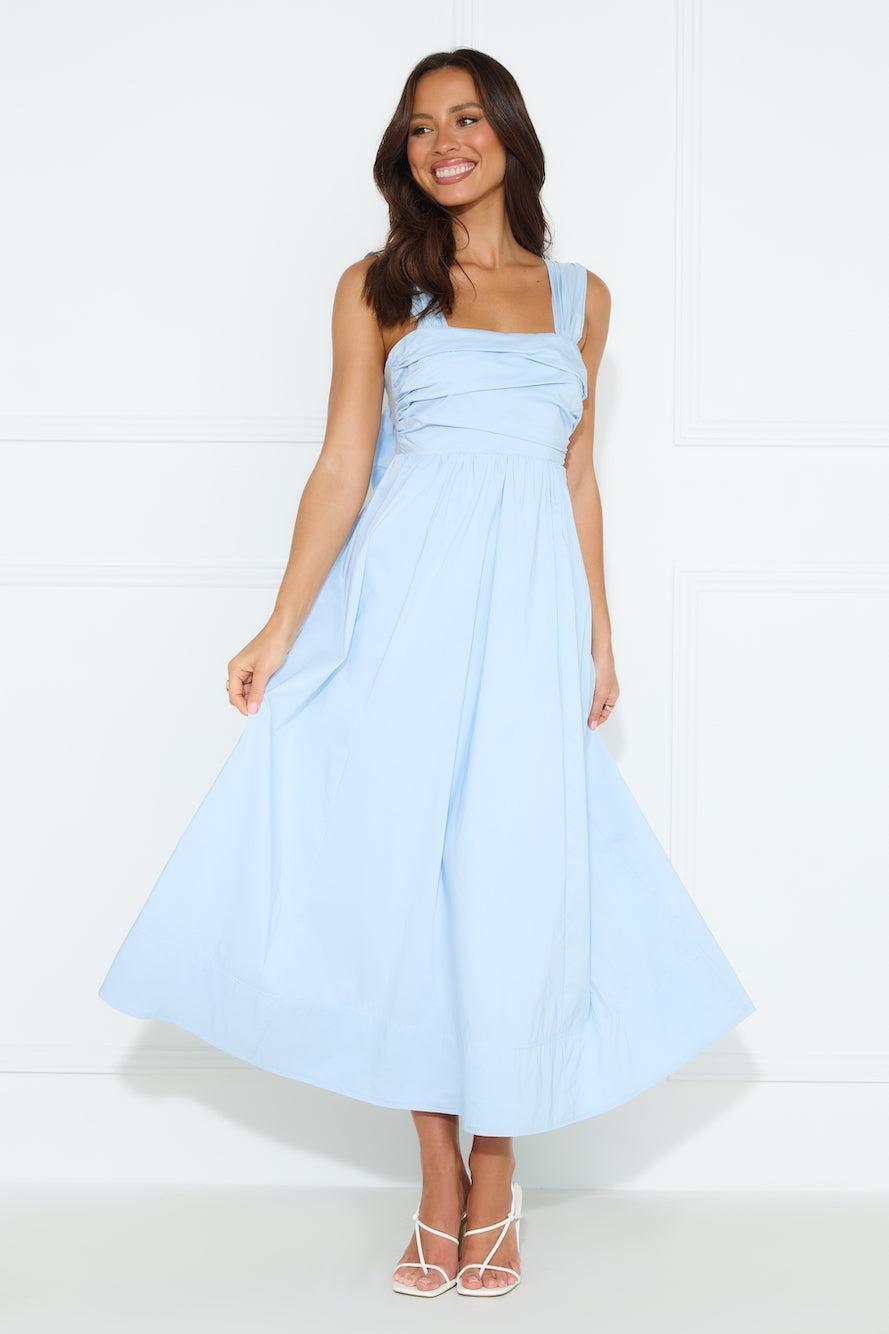 Bluebell Blossom Midi Dress Blue Product Image