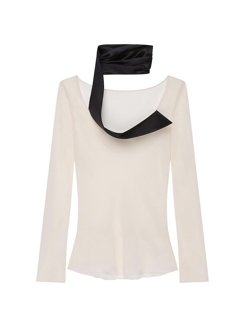 Womens Swallow Collar Blouse Product Image