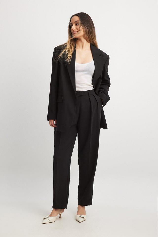 Tapered High Waist Suit Pants Product Image