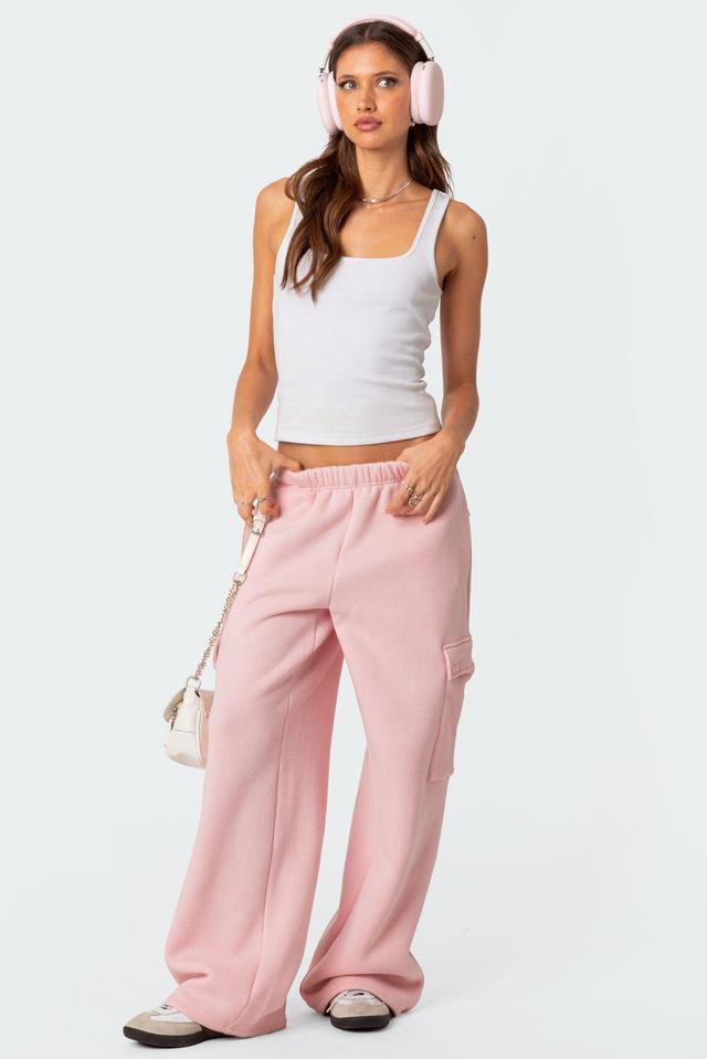 Wide Leg Cargo Sweatpants Product Image