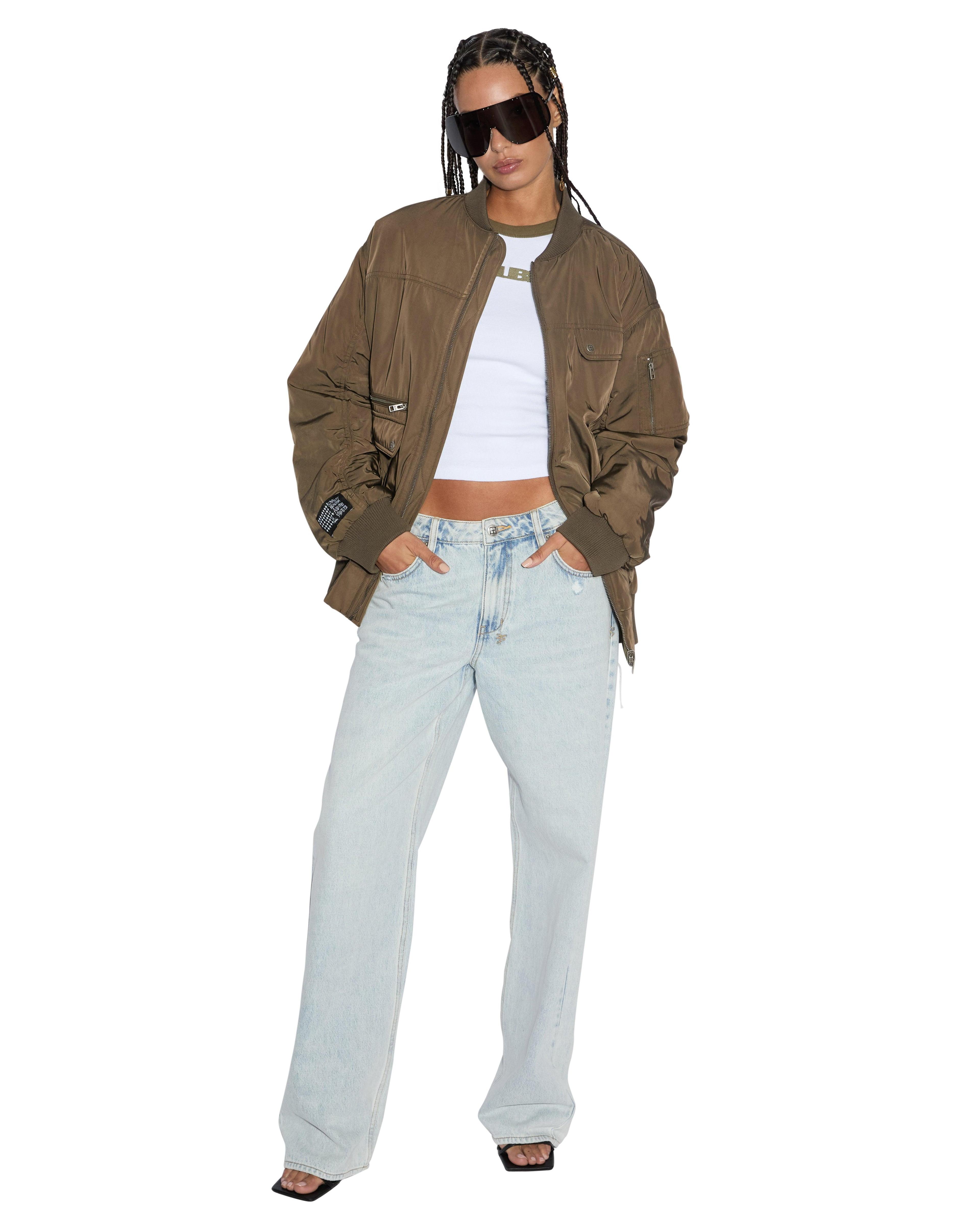 SCORE BOMBER KHAKI/CEDAR Female Product Image